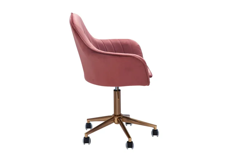 Hubdam kontorstol - Rosa/Gull - Møbler - Stoler & lenestoler - Kontorstol & skrivebordsstol