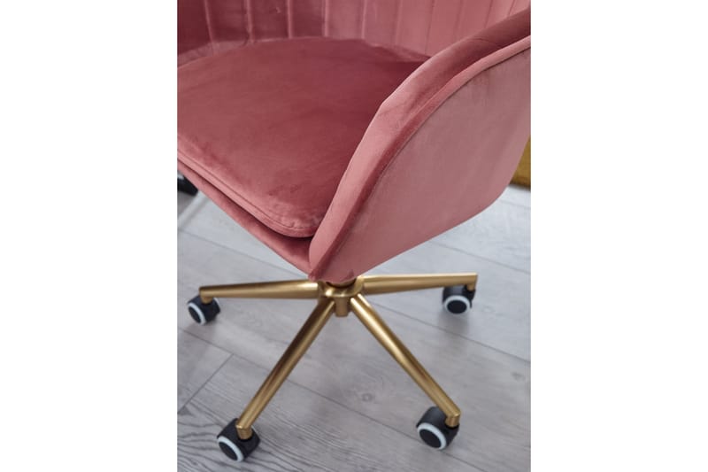 Hubdam kontorstol - Rosa/Gull - Møbler - Stoler & lenestoler - Kontorstol & skrivebordsstol