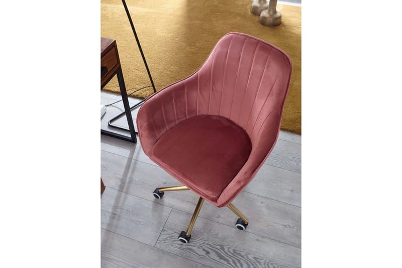 Hubdam kontorstol - Rosa/Gull - Møbler - Stoler & lenestoler - Kontorstol & skrivebordsstol