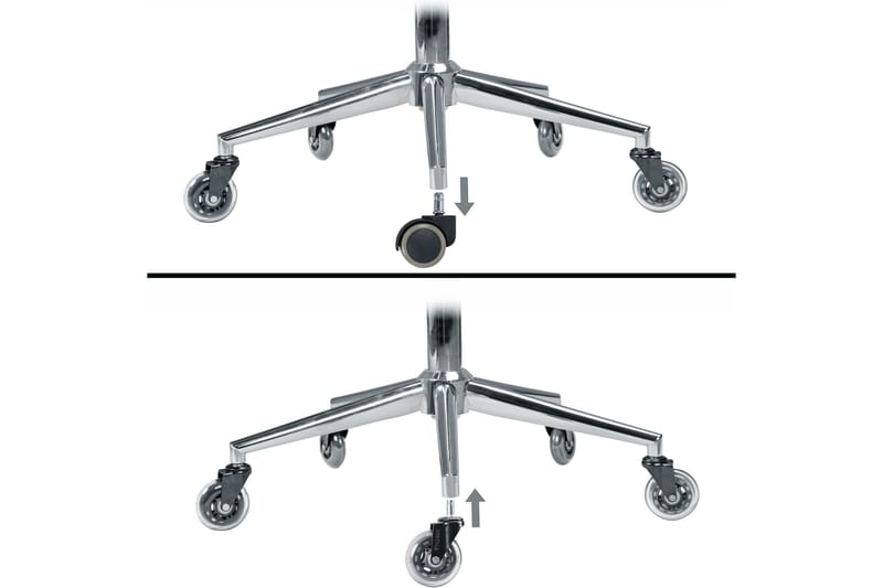 Izic Hjul til Kontorstol 5-pk - Transparent - Møbler - Stoler & lenestoler - Kontorstol & skrivebordsstol