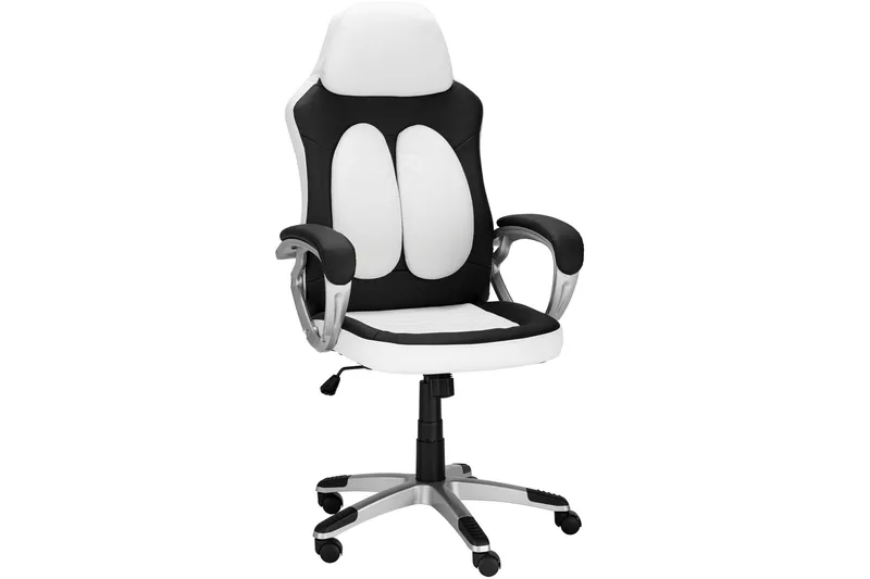 Junpeya Kontorstol Hev- og Senkbar, Svart/Hvit