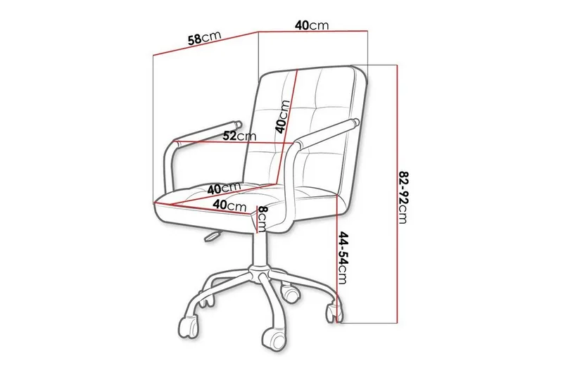 Kintore Kontorsstol Black - Møbler - Stoler & lenestoler - Kontorstol & skrivebordsstol