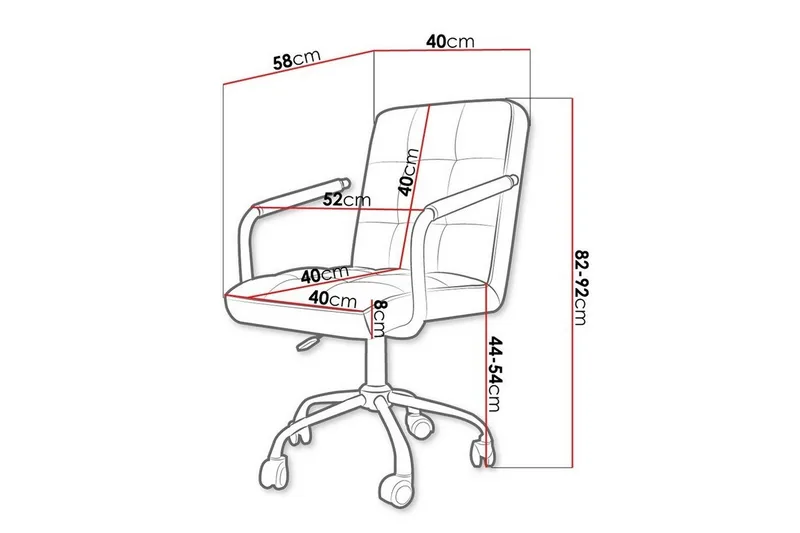 Kintore Kontorsstol White - Møbler - Stoler & lenestoler - Kontorstol & skrivebordsstol