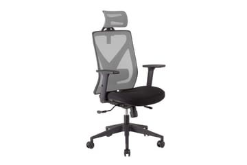 Kontorstol MIKE 64x65xH110-120cm svart / grå - Møbler - Stoler & lenestoler - Kontorstol & skrivebordsstol