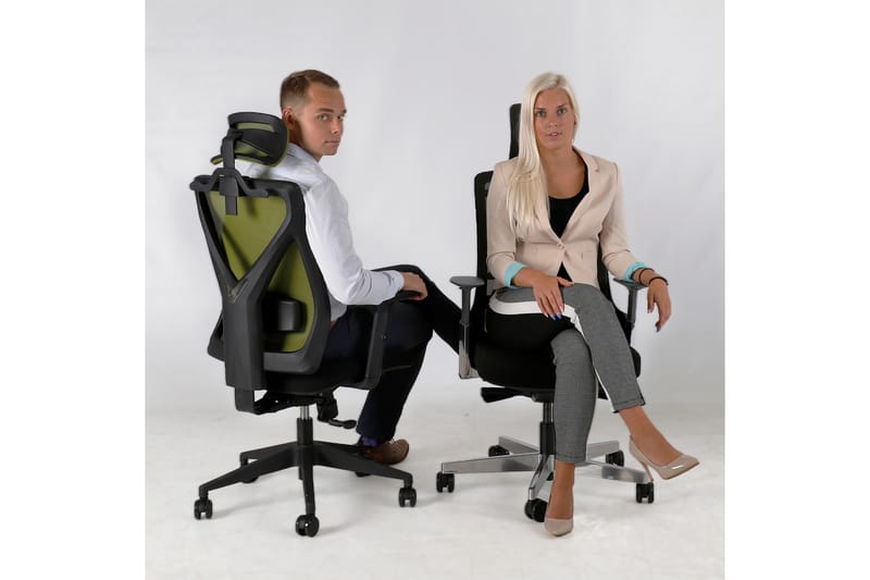 Kontorstol MIKE 64x65xH110-120cm svart / grå - Møbler - Stoler & lenestoler - Kontorstol & skrivebordsstol