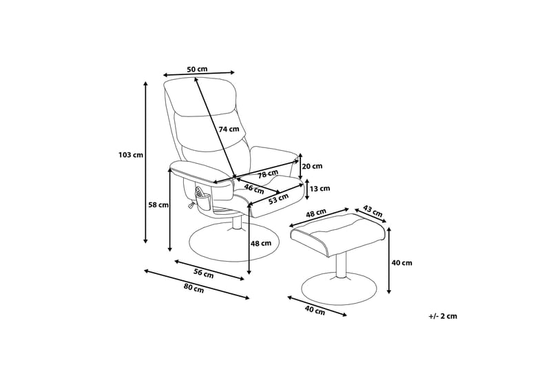 Legend Hvilstol med fotskammel - Grå - Møbler - Stoler & lenestoler - Lenestoler - Massasjestol