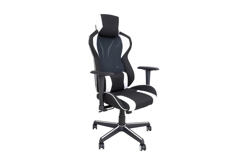 Master-2 Spillestol Svart/Hvit - Kontorstol & skrivebordsstol - Gaming stol