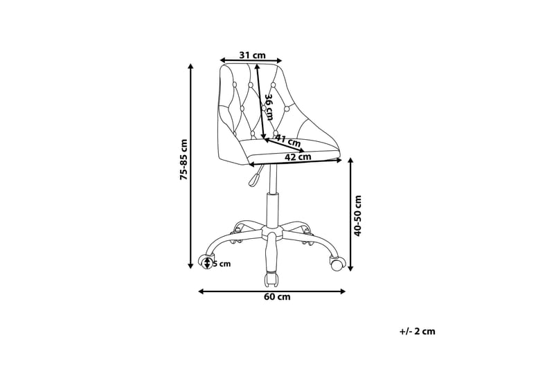 Parrish Kontorstol - Grå - Møbler - Stoler & lenestoler - Kontorstol & skrivebordsstol