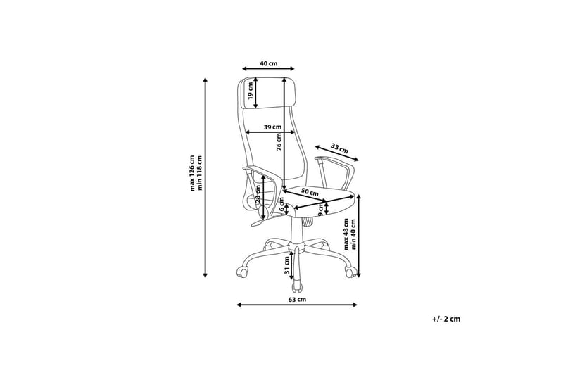 Pioneer Kontorstol - Grå - Møbler - Stoler & lenestoler - Kontorstol & skrivebordsstol