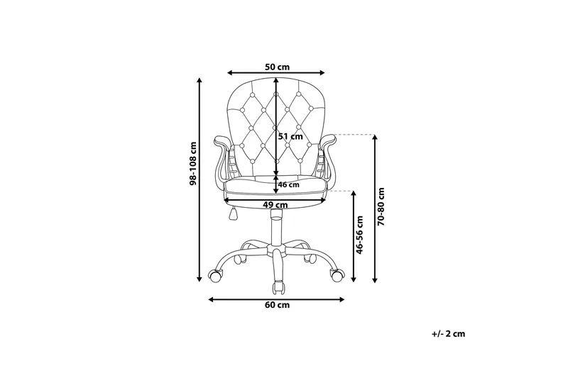 Princess Kontorstol - Rosa - Møbler - Stoler & lenestoler - Kontorstol & skrivebordsstol