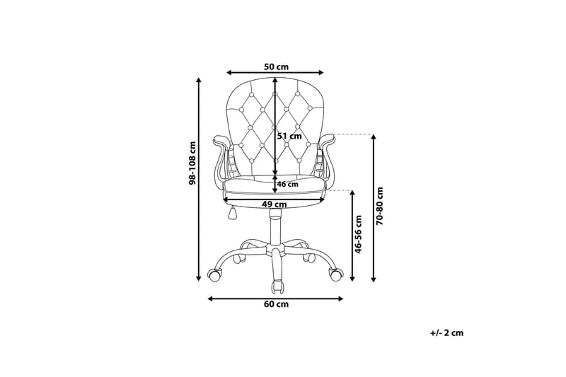 Princess Kontorstol - Sølv - Møbler - Stoler & lenestoler - Kontorstol & skrivebordsstol