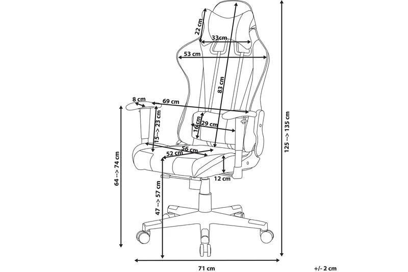 Racer Kontorstol - Svart - Møbler - Stoler & lenestoler - Kontorstol & skrivebordsstol
