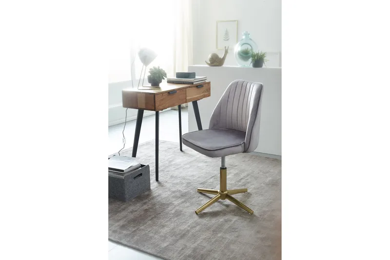 Willowdale kontorstol - Grå / Gull - Møbler - Stoler & lenestoler - Kontorstol & skrivebordsstol