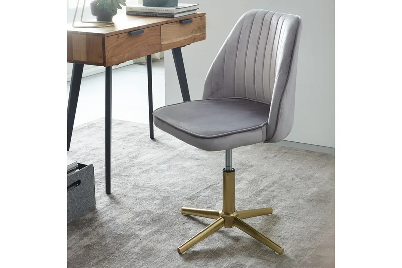 Willowdale kontorstol - Grå / Gull - Møbler - Stoler & lenestoler - Kontorstol & skrivebordsstol