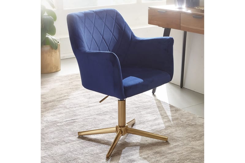 Willowdale kontorstol med armlener - Mørkeblå / gull - Møbler - Stoler & lenestoler - Kontorstol & skrivebordsstol