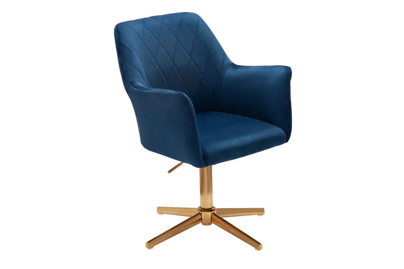 Willowdale kontorstol med armlener, Mørkeblå / gull