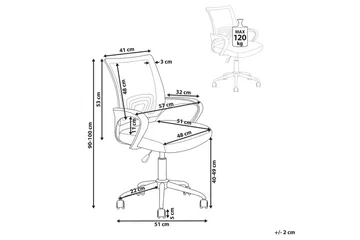 Kontorstol Solid - Grønn, sølv, hvit, Grønn, Sølv, Hvit - Møbler - Stoler & lenestoler - Kontorstol & skrivebordsstol