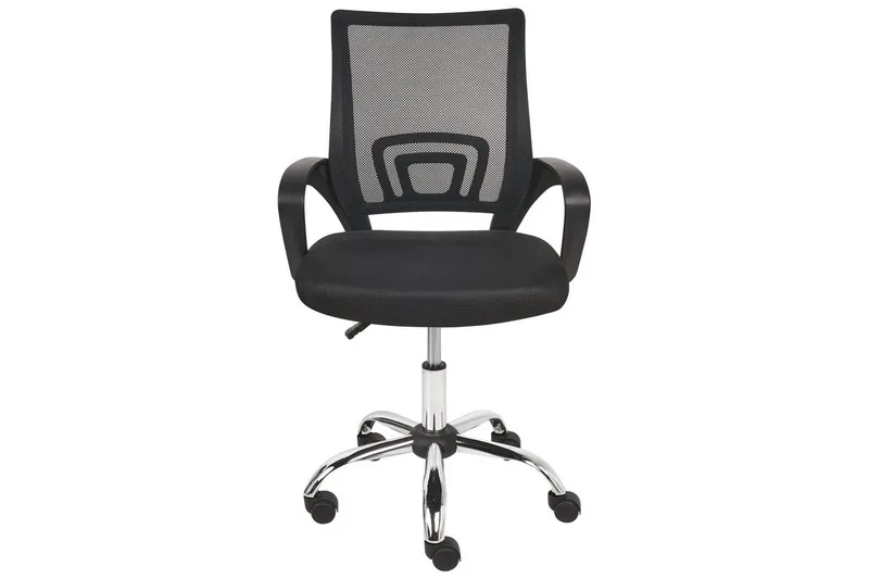 Kontorstol Solid Svart/Sølv - Svart/Sølv - Møbler - Stoler & lenestoler - Kontorstol & skrivebordsstol