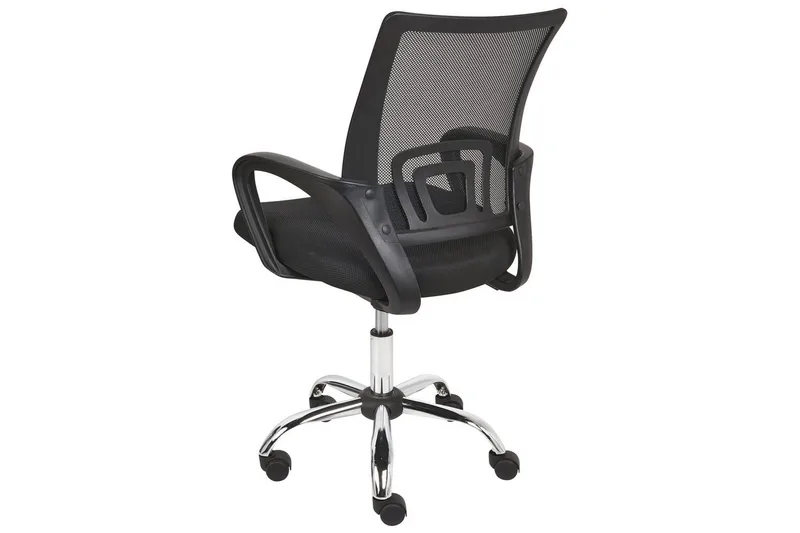 Kontorstol Solid Svart/Sølv - Svart/Sølv - Møbler - Stoler & lenestoler - Kontorstol & skrivebordsstol