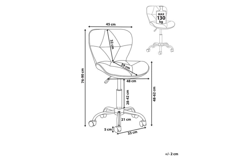 Kontorstol Valetta Grå - Grå - Møbler - Stoler & lenestoler - Kontorstol & skrivebordsstol