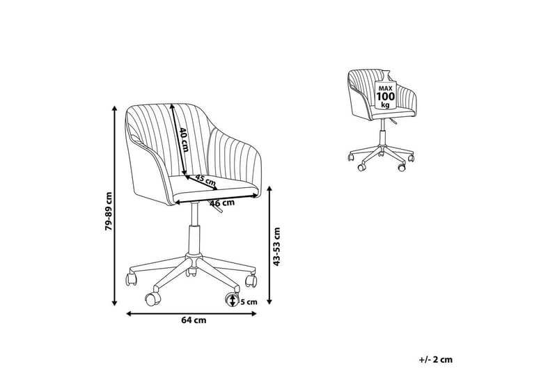 Kontorstol Venice Beige/svart - Beige/svart - Møbler - Stoler & lenestoler - Kontorstol & skrivebordsstol