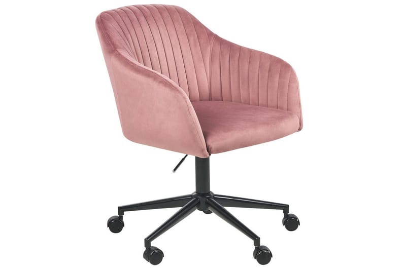 Kontorstol Venice Rosa/Svart - Rosa/Svart - Møbler - Stoler & lenestoler - Kontorstol & skrivebordsstol
