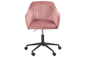 Kontorstol Venice Rosa/Svart - Rosa/Svart - Møbler - Stoler & lenestoler - Kontorstol & skrivebordsstol