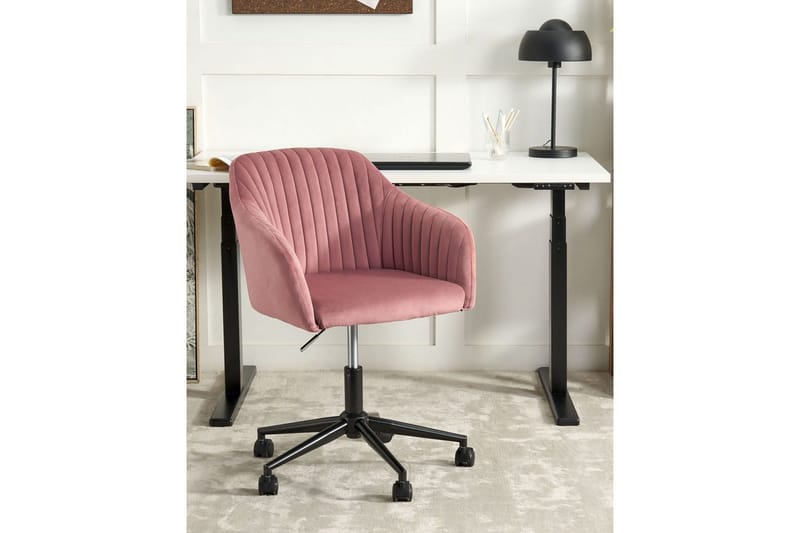 Kontorstol Venice Rosa/Svart - Rosa/Svart - Møbler - Stoler & lenestoler - Kontorstol & skrivebordsstol