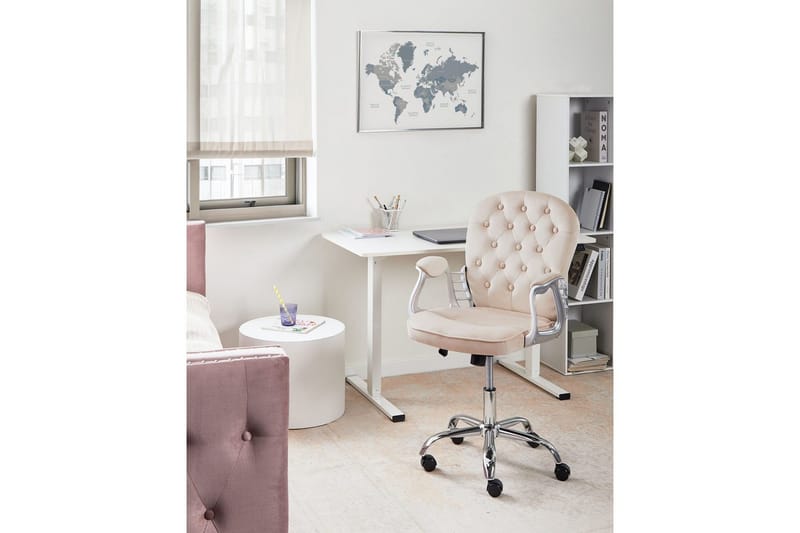 Kontorstol Princess - Beige, Sølv, Svart - Møbler - Stoler & lenestoler - Kontorstol & skrivebordsstol