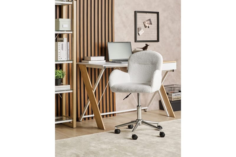 Kontorstol Priddy Hvit/Sølv - Hvit/Sølv - Møbler - Stoler & lenestoler - Kontorstol & skrivebordsstol