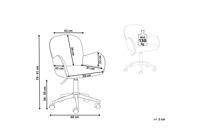 Kontorstol Priddy - Møbler - Stoler & lenestoler - Kontorstol & skrivebordsstol