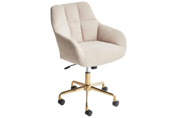 Kontorstol Palmdale Beige/svart/gull - Beige/svart/gull - Møbler - Stoler & lenestoler - Kontorstol & skrivebordsstol