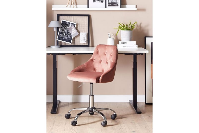 Kontorstol Parrish Rosa/svart/sølv - Rosa/svart/sølv - Møbler - Stoler & lenestoler - Kontorstol & skrivebordsstol
