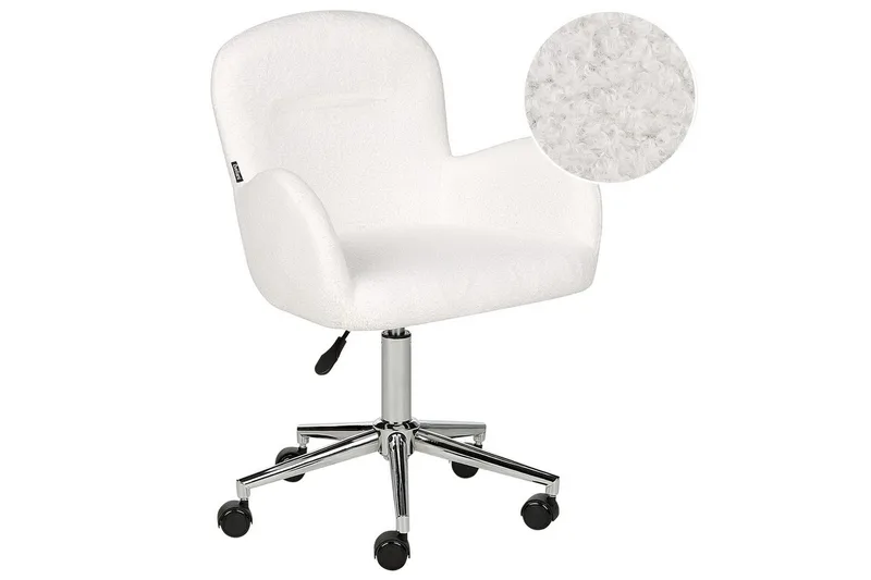 Kontorstol Priddy Hvit/Sølv, Hvit/Sølv