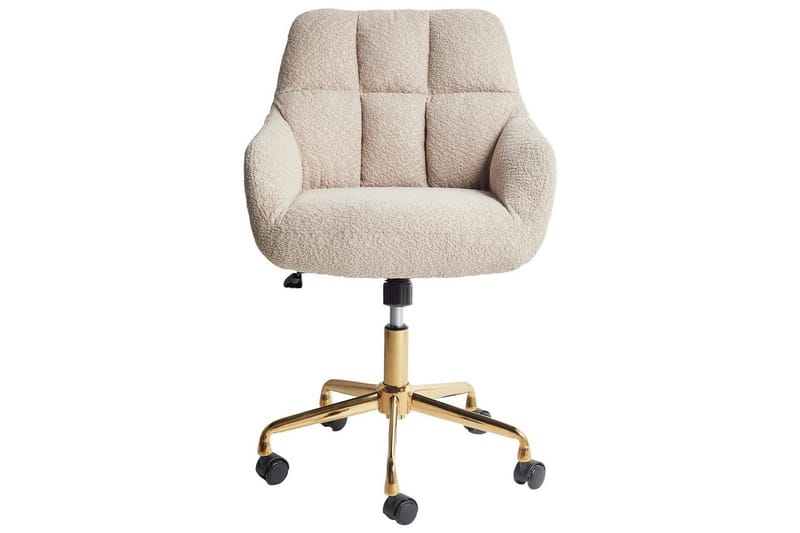 Kontorstol Palmdale Beige/svart/gull - Beige/svart/gull - Møbler - Stoler & lenestoler - Kontorstol & skrivebordsstol