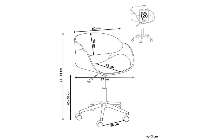 Kontorstol Palatka - Møbler - Stoler & lenestoler - Kontorstol & skrivebordsstol