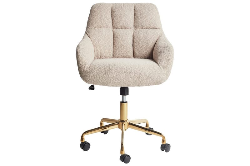 Kontorstol Palmdale Beige/svart/gull - Beige/svart/gull - Møbler - Stoler & lenestoler - Kontorstol & skrivebordsstol