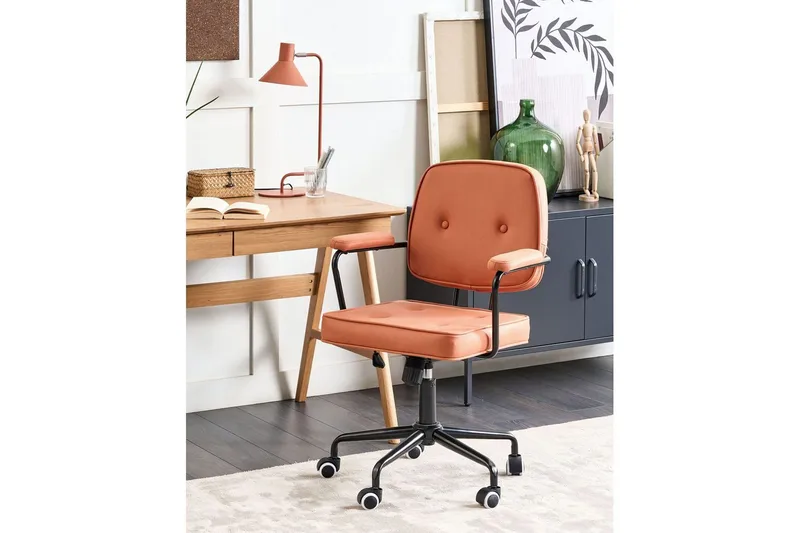 Kontorstol Pawnee Oransje/Svart - Oransje/Svart - Møbler - Stoler & lenestoler - Kontorstol & skrivebordsstol