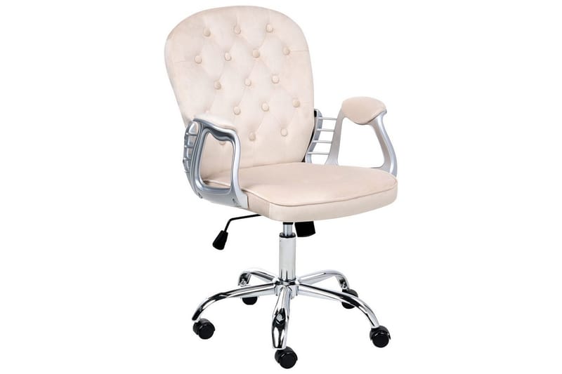 Kontorstol Princess - Beige, Sølv, Svart - Møbler - Stoler & lenestoler - Kontorstol & skrivebordsstol