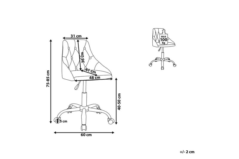 Kontorstol Parrish Grønn/svart/sølv - Grønn/svart/sølv - Møbler - Stoler & lenestoler - Kontorstol & skrivebordsstol