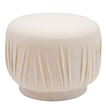 Älven rund sittepuff 50 cm i stoff - lys krem - Møbler - Stoler & lenestoler - Krakk - Puff