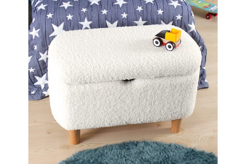 Anaro Puff 61 cm Rektangulær - Hvit - Møbler - Stoler & lenestoler - Krakk - Puff