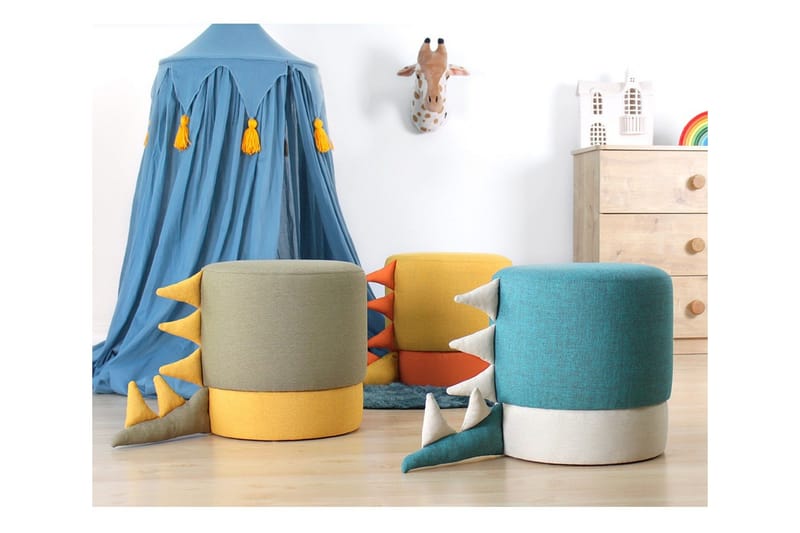 Anaro Sittepuff Rund - Gul - Møbler - Stoler & lenestoler - Krakk - Puff