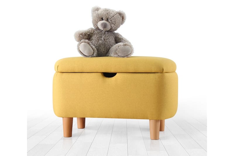 Anaro Puff 61 cm Rektangulær - Gul - Møbler - Stoler & lenestoler - Krakk - Puff