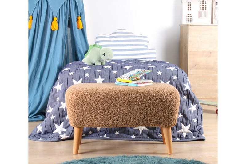 Anaro Puff 61 cm Rektangulær - Brun - Møbler - Stoler & lenestoler - Krakk - Puff