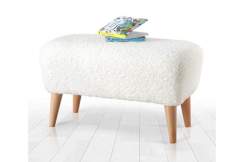 Anaro Puff 61 cm Rektangulær - Hvit - Møbler - Stoler & lenestoler - Krakk - Puff