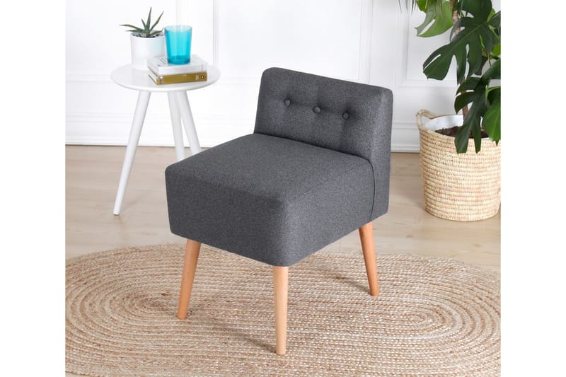 Anaro Sittepuff 43 cm Rektangulær - Grå - Møbler - Stoler & lenestoler - Krakk - Puff