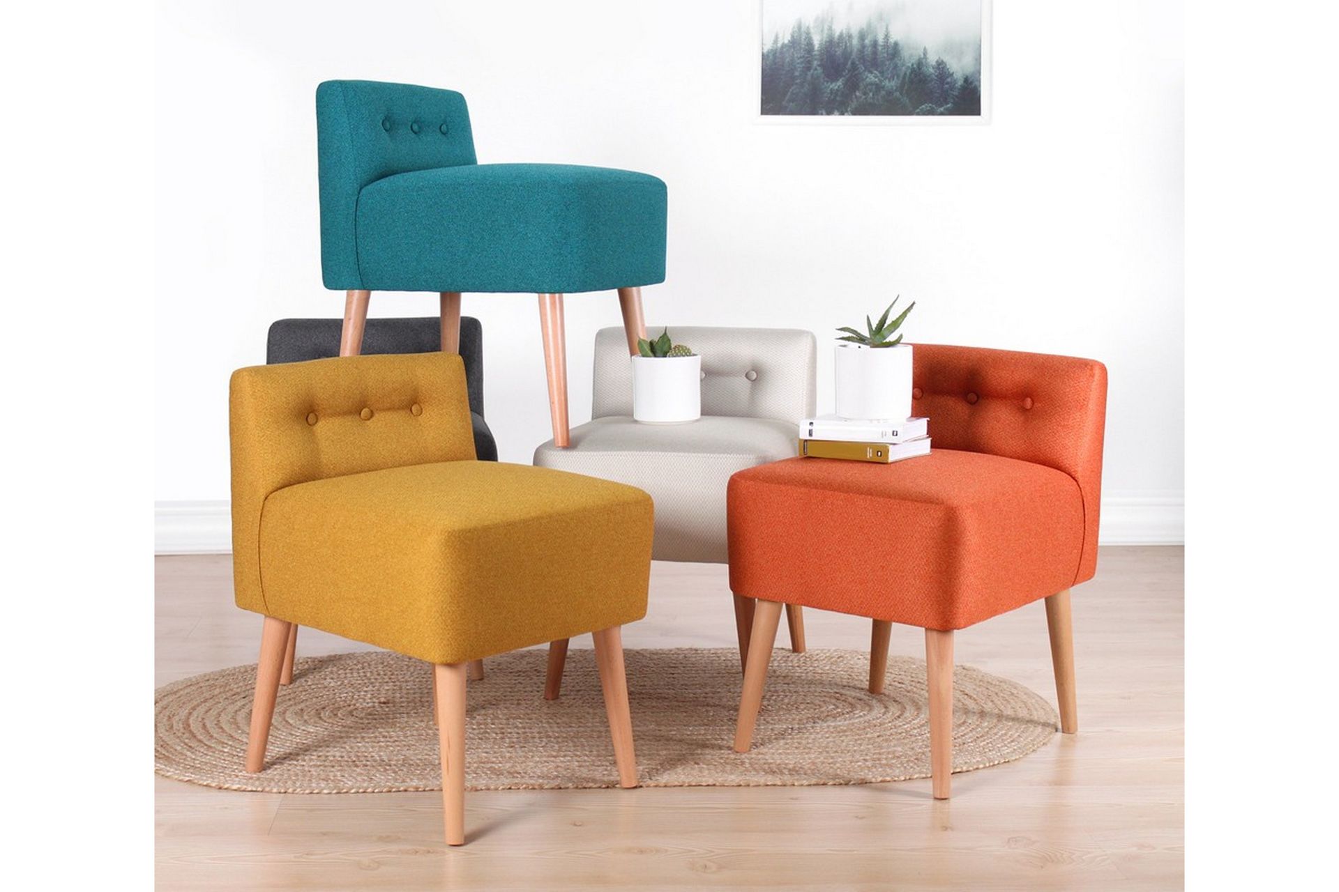 Anaro Sittepuff 43 cm Rektangulær - Mørkegrønn - Møbler - Stoler & lenestoler - Krakk - Puff