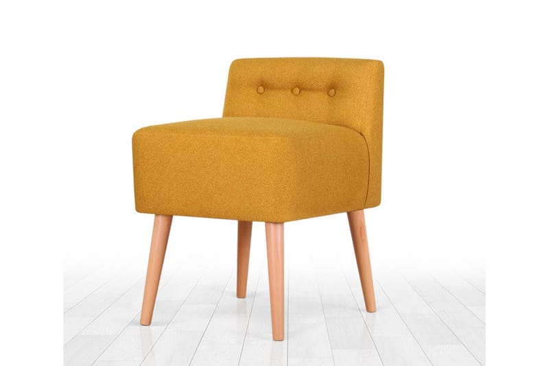 Anaro Sittepuff 43 cm Rektangulær - Gul - Møbler - Stoler & lenestoler - Krakk - Puff
