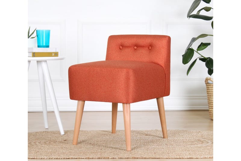 Anaro Sittepuff 43 cm Rektangulær - Oransje - Møbler - Stoler & lenestoler - Krakk - Puff